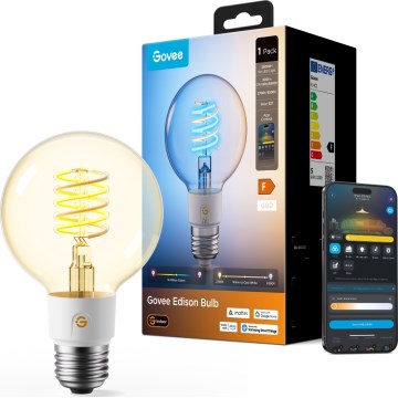 Govee - Ampoule LED RGBWW dimmable Smart MATTER G80 E27/5W/230V 2700-6500K Wi-Fi