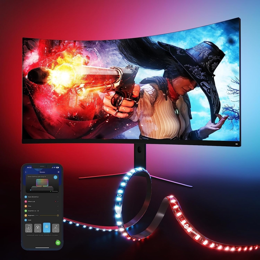 Govee - Dreamview G1 Smart LED RGBIC monitor illuminazione 27-34" Wi-Fi