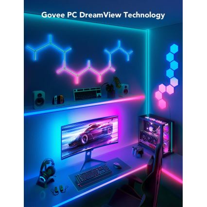 Govee - Dreamview G1 Smart LED RGBIC monitor illuminazione 27-34" Wi-Fi