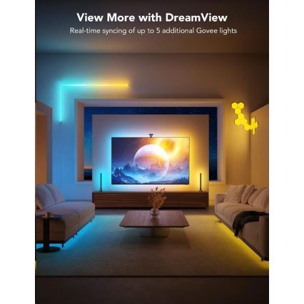 Govee - DreamView T2 DUAL TV 55-65 SMART LED retroilluminazione RGBIC Wi-Fi + telecomando