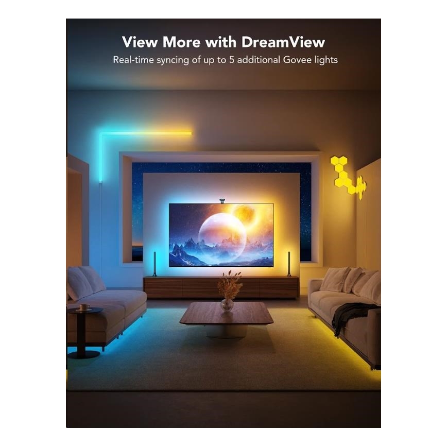 Govee - DreamView T2 DUAL TV 55-65 SMART LED retroilluminazione RGBIC Wi-Fi + telecomando