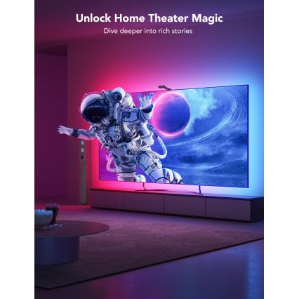 Govee - DreamView T2 DUAL TV 75-85 Rétroéclairage LED intelligent RGBIC Wi-Fi + télécommande