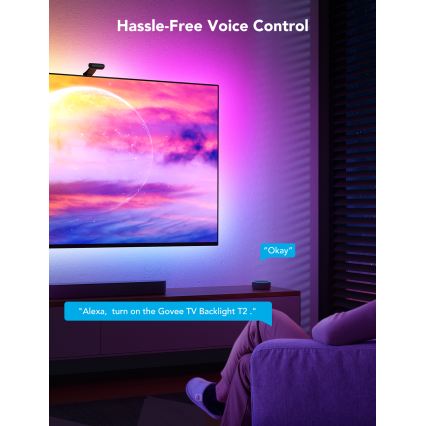 Govee - DreamView T2 DUAL TV 75-85 SMART LED retroilluminazione RGBIC Wi-Fi + telecomando