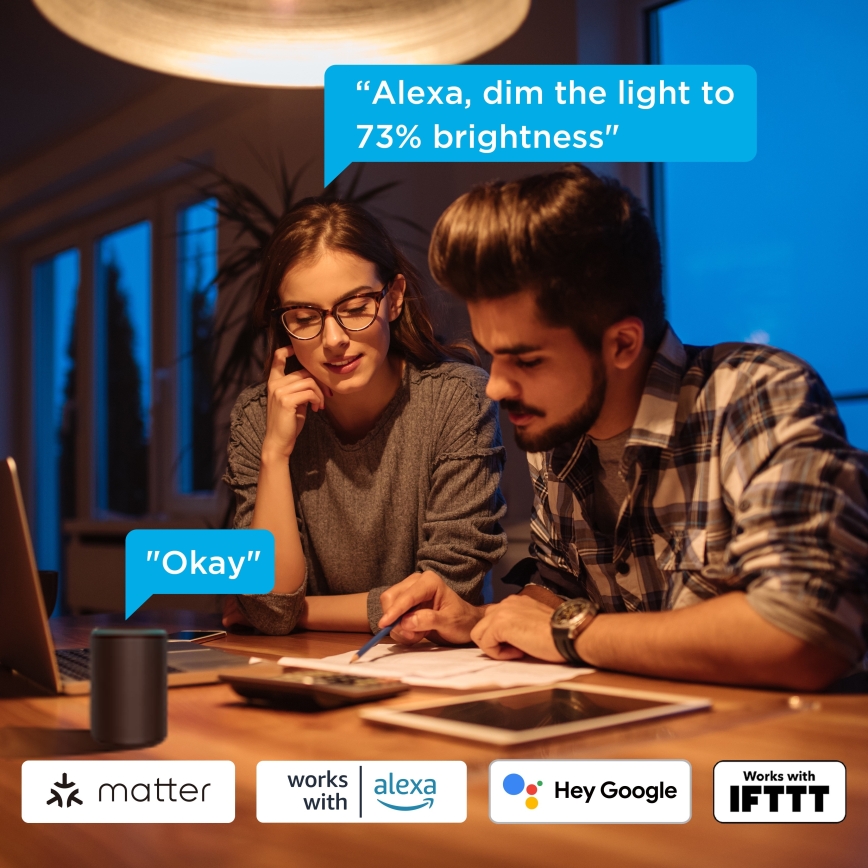 Govee - Lot de 2 ampoules LED dimmables Smart MATTER A60 E27/9W/230V 2700-6500K Wi-Fi