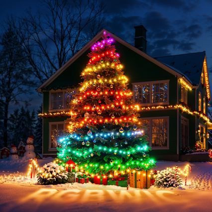 Govee - Guirlande de noël extérieure LED RGBICW 2700-6500K 20m Wi-Fi Matter IP66