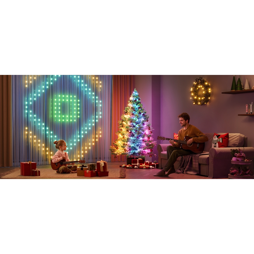 Govee - Guirlande de noël extérieure LED RGBICW 2700-6500K 20m Wi-Fi Matter IP66