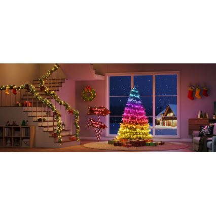 Govee - Guirlande de noël extérieure LED RGBICW 2700-6500K 20m Wi-Fi Matter IP66