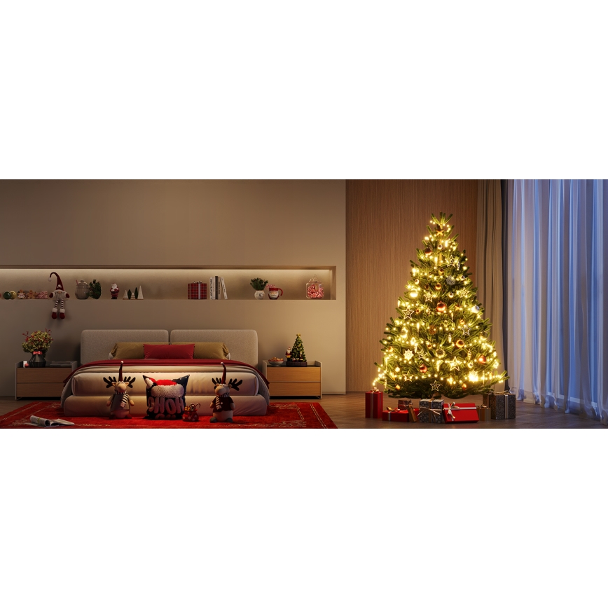 Govee - Guirlande de noël extérieure LED RGBICW 2700-6500K 20m Wi-Fi Matter IP66