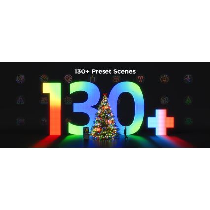 Govee - Guirlande de noël extérieure LED RGBICW 2700-6500K 20m Wi-Fi Matter IP66