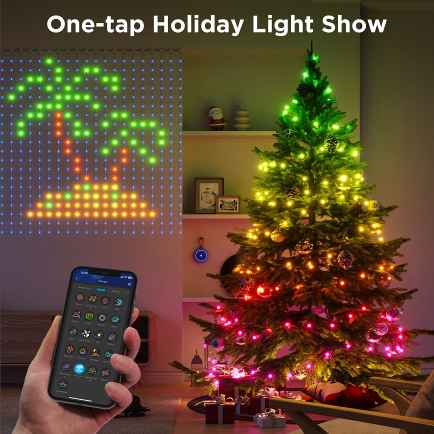 Govee - Guirlande décorative d'extérieur RGB à intensité variable LED/15W/230V IP65 Wi-Fi
