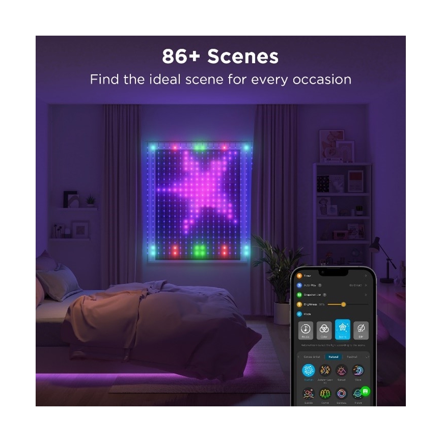 Govee - Guirlande décorative d'extérieur RGB à intensité variable LED/15W/230V IP65 Wi-Fi
