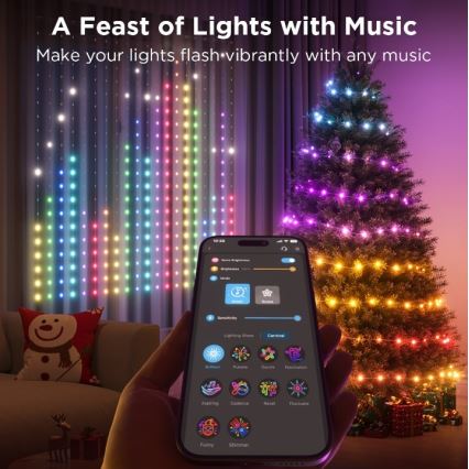 Govee - Guirlande décorative d'extérieur RGB à intensité variable LED/15W/230V IP65 Wi-Fi