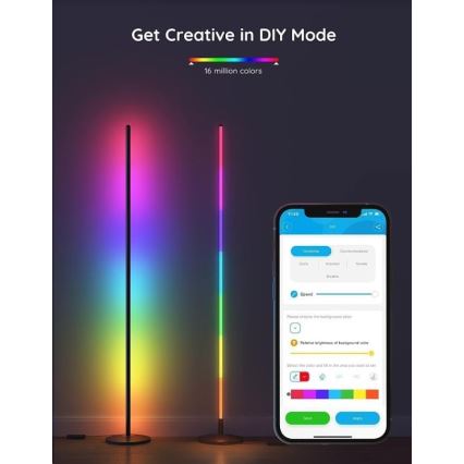 Govee - Lampada da terra angolare intelligente RGBICW Wi-Fi