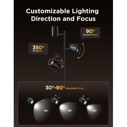 Govee - Lampada da terra dimmerabile LED RGBICWW TREE MATTER LED/48W/230V Wi-Fi