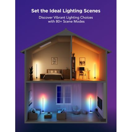 Govee - Lampada da terra dimmerabile a LED Smart MATTER LED RGBICWW 2200-6500K Wi-Fi + telecomando