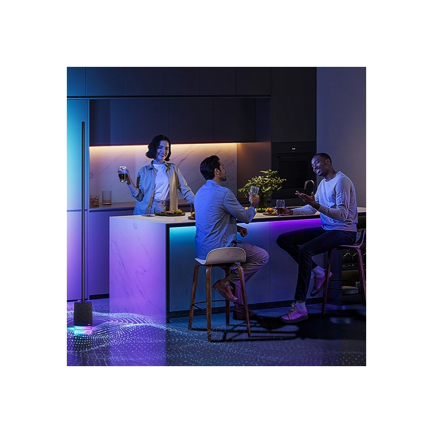 Govee - Lampadaire à intensité variable avec haut-parleur Pro RGBICWW 2200-6500K Wi-Fi + télécommande