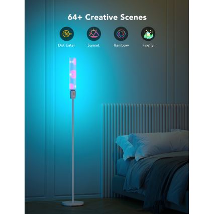 Govee - Lampadaire LED à intensité variable CYLINDER SMART RGBICWW 2200-6500K