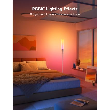 Govee - Lampadaire LED à intensité variable CYLINDER SMART RGBICWW 2200-6500K