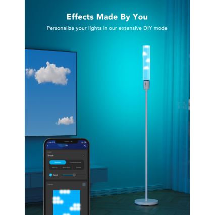 Govee - Lampadaire LED à intensité variable CYLINDER SMART RGBICWW 2200-6500K