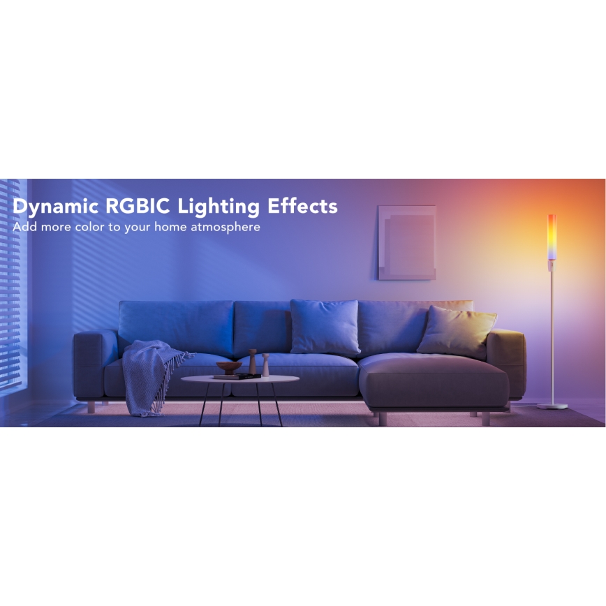 Govee - Lampadaire LED à intensité variable CYLINDER SMART RGBICWW 2200-6500K