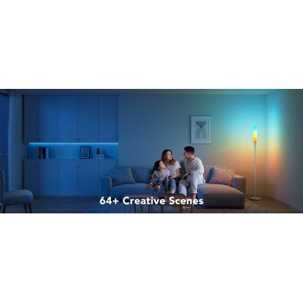 Govee - Lampadaire LED à intensité variable CYLINDER SMART RGBICWW 2200-6500K