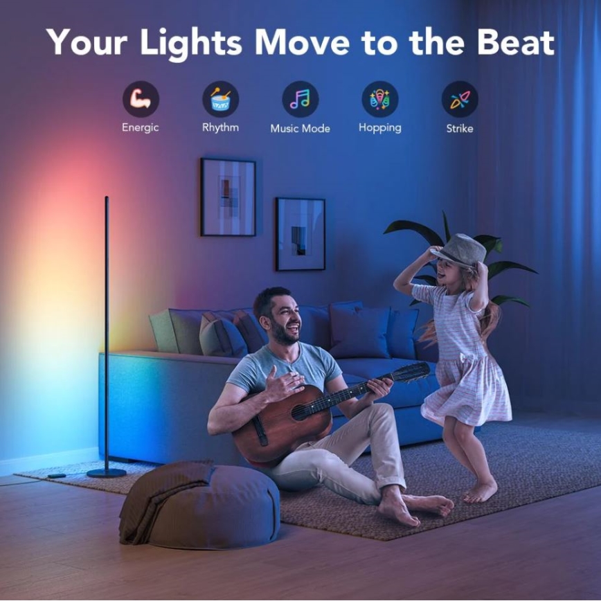 Govee - Lampadaire RGBICW Smart Coin Wi-Fi