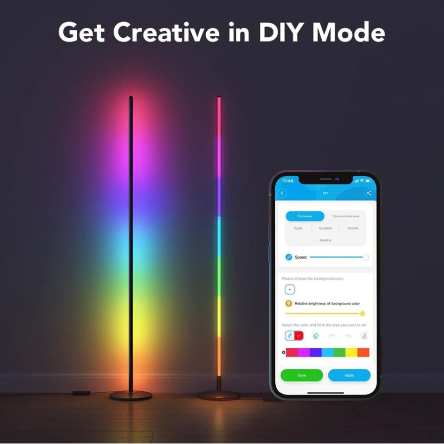 Govee - Lampadaire RGBICW Smart Coin Wi-Fi