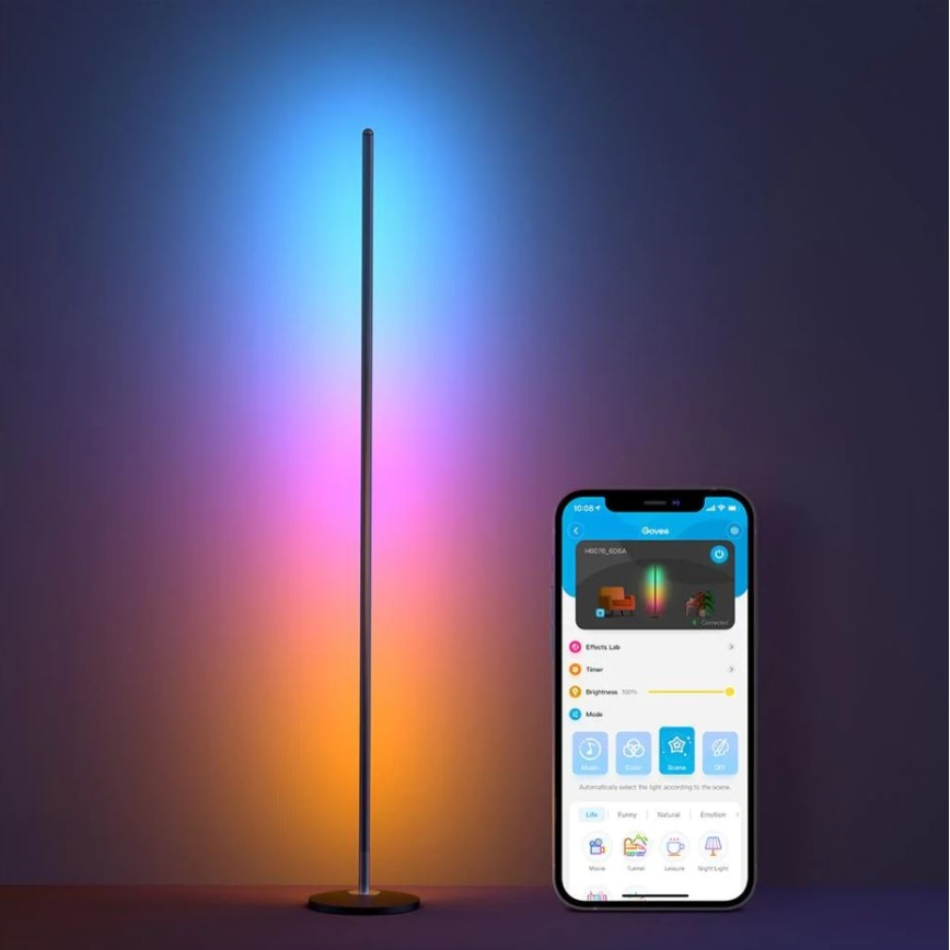 Govee - Lampadaire RGBICW Smart Coin Wi-Fi