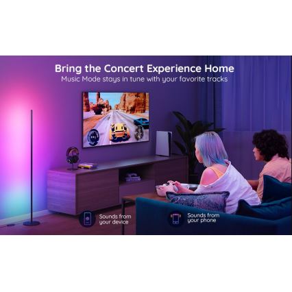 Govee - Lampadaire RGBICW Smart Coin Wi-Fi