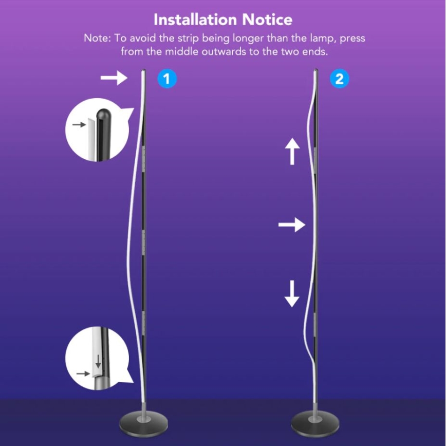 Govee - Lampadaire RGBICW Smart Coin Wi-Fi
