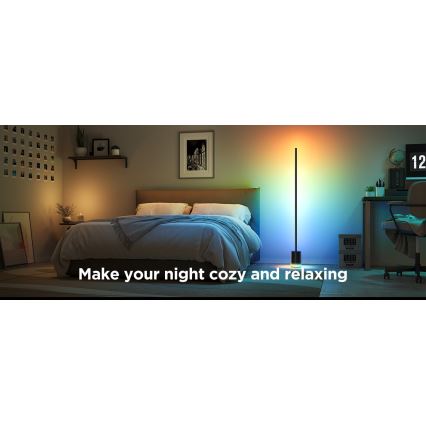 Govee - Lampadaire à intensité variable Smart MATTER LED RGBICWW 2200-6500K Wi-Fi + télécommande