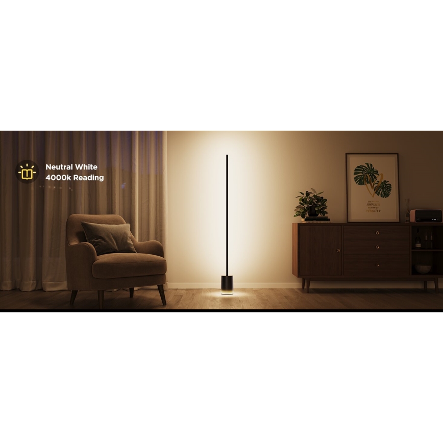 Govee - Lampadaire à intensité variable Smart MATTER LED RGBICWW 2200-6500K Wi-Fi + télécommande