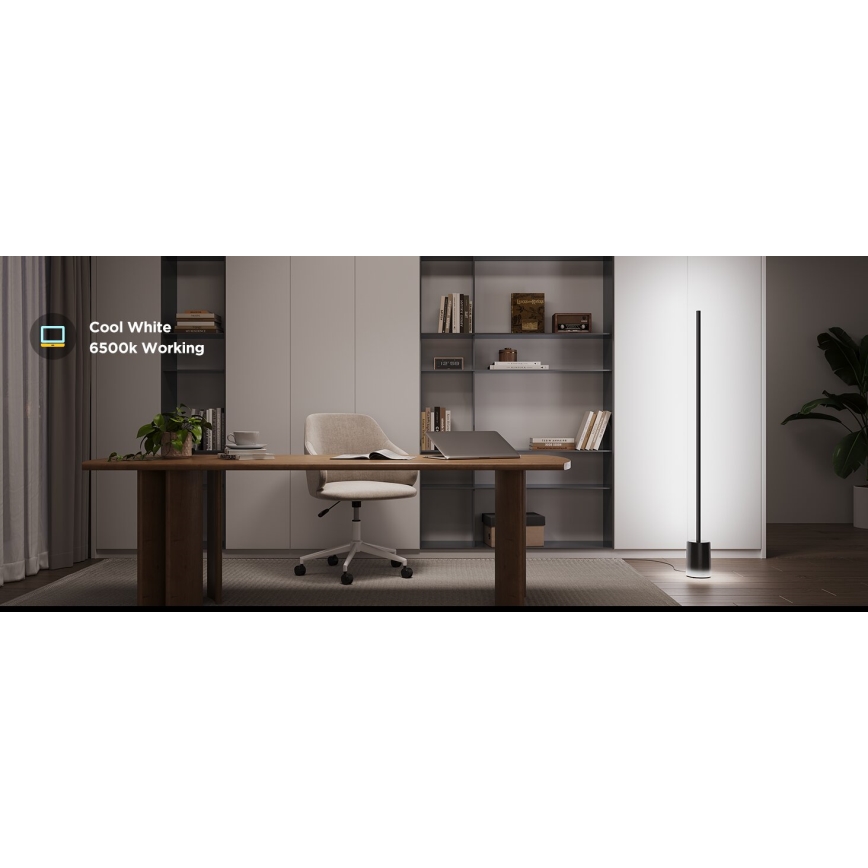 Govee - Lampadaire à intensité variable Smart MATTER LED RGBICWW 2200-6500K Wi-Fi + télécommande