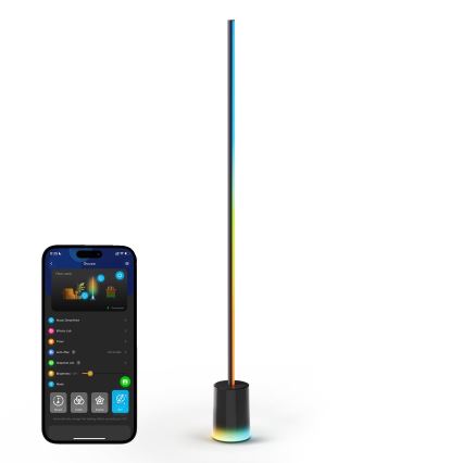 Govee - Lampadaire à intensité variable Smart MATTER LED RGBICWW 2200-6500K Wi-Fi + télécommande