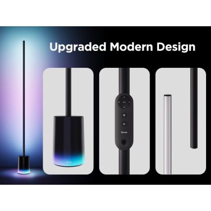 Govee - Lampadaire à intensité variable Smart MATTER LED RGBICWW 2200-6500K Wi-Fi + télécommande