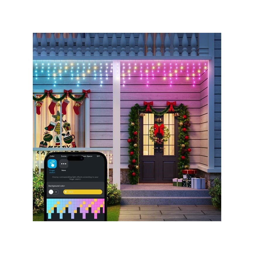 Govee - LED RGBIC Catena da esterno Smart ghiaccioli 10m Wi-Fi Matter IP65