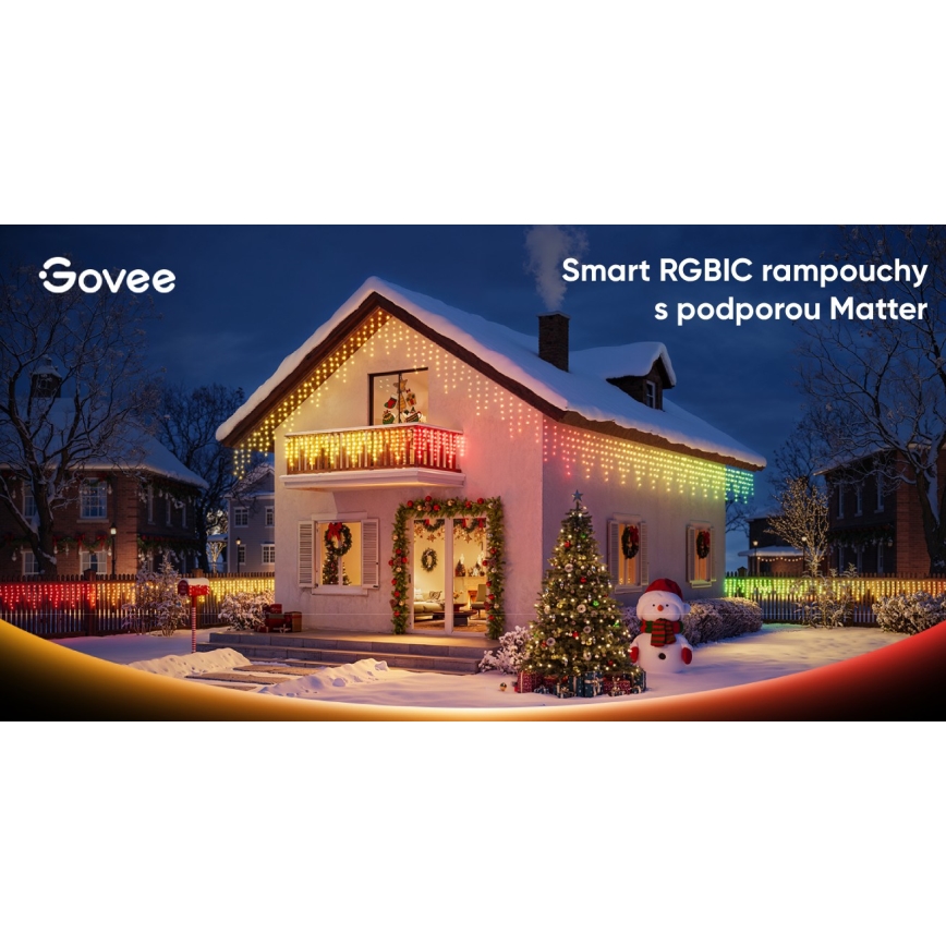 Govee - LED RGBIC Catena luminosa a effetto stalattite per esterni da 10m Wi-Fi Matter IP65