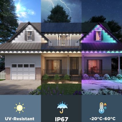 Govee - LED RGBIC Faretti a stringa 30m Wi-Fi Matter IP67