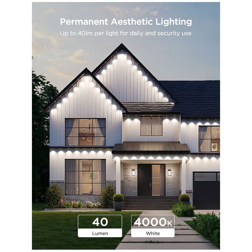 Govee - LED RGBIC Faretti a stringa 30m Wi-Fi Matter IP67