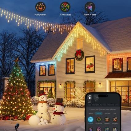 Govee - LED-RGBIC-Lichterkette für den Außenbereich Smart Eiszapfen 10m Wi-Fi Matter IP65