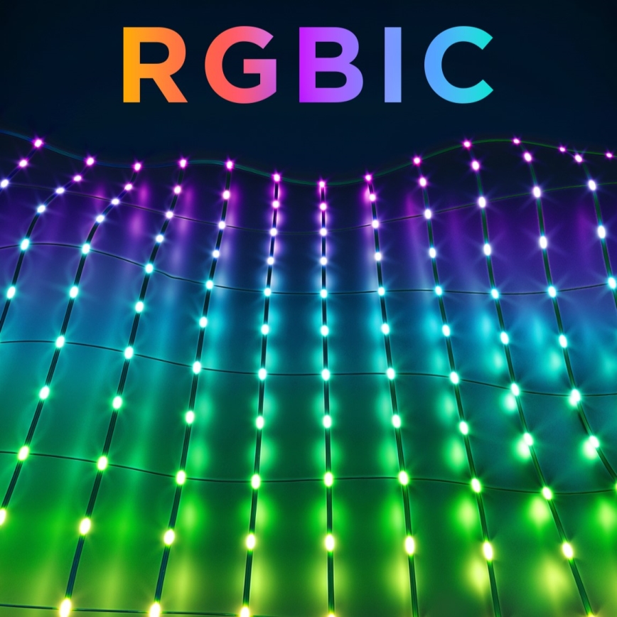 Govee - LED RGBIC Rete per illuminazione esterna 143x85cm Wi-Fi Matter IP65