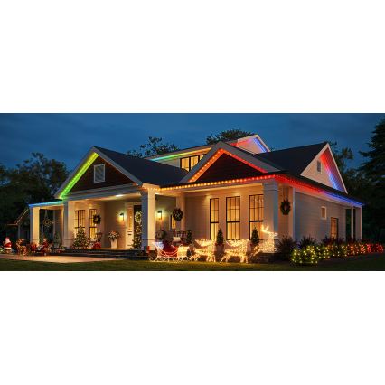 Govee - LED RGBICW Catena luminosa natalizia per esterni 2700-6500K 20m Wi-Fi Matter IP65