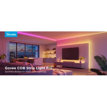Govee - LED RGBICW Striscia dimmerabile COB 3780 diodi 3m Wi-Fi Matter