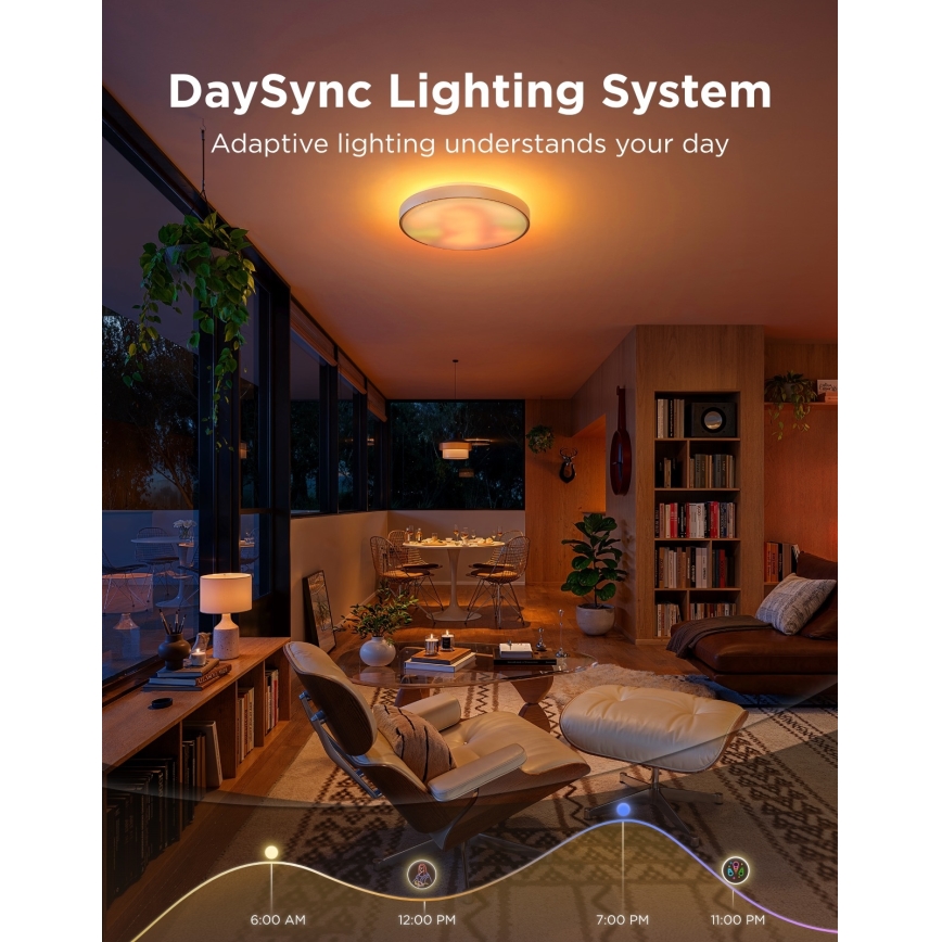 Govee - LED RGBICWW Plafonnier LED dimmable/55W/230V Ø 53 cm Matter Wi-Fi