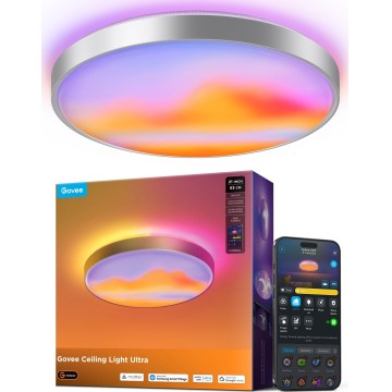 Govee - LED RGBICWW Dimmbare Deckenleuchte LED/55W/230V Ø 53 cm Matter Wi-Fi