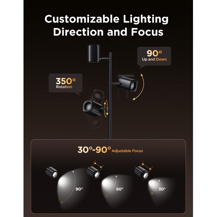 Govee - LED RGBICWW dimmbare Stehlampe TREE MATTER LED/48W/230V Wi-Fi