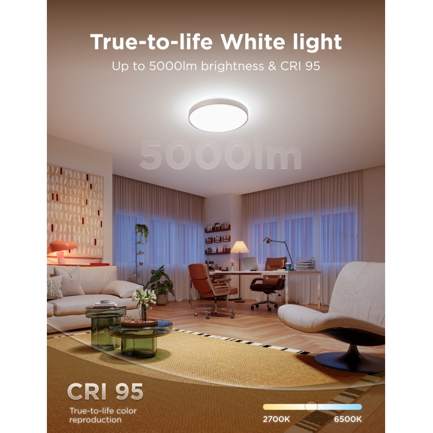 Govee - LED RGBICWW Plafoniera dimmerabile LED/55W/230V Ø 53 cm Matter Wi-Fi