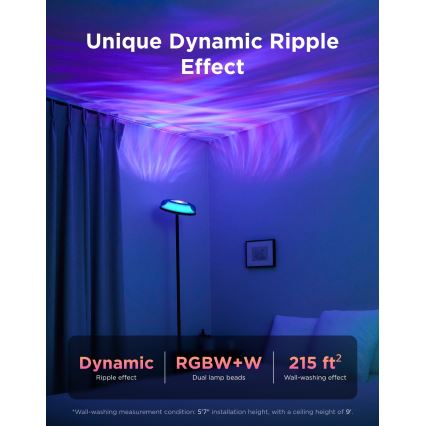 Govee - Lampada da terra dimmerabile LED RGBICWW UPLIGHTER MATTER LED/24W/230V Wi‑Fi