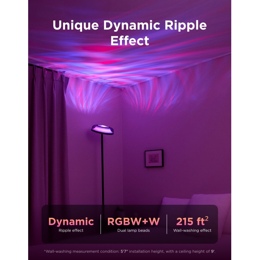 Govee - Lampada da terra dimmerabile LED RGBICWW UPLIGHTER MATTER LED/24W/230V Wi‑Fi
