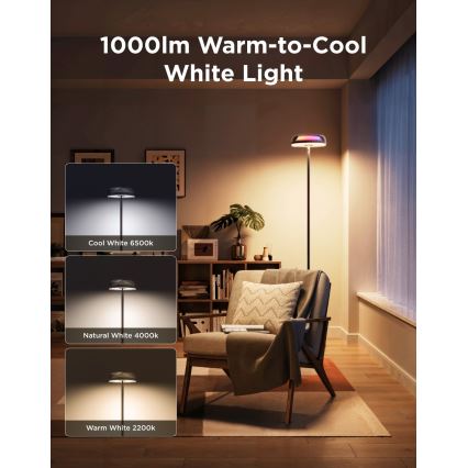 Govee - LED RGBICWW Lampadaire dimmable UPLIGHTER MATTER LED/24W/230V Wi-Fi